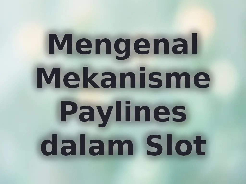 Mengenal Mekanisme Paylines dalam Slot